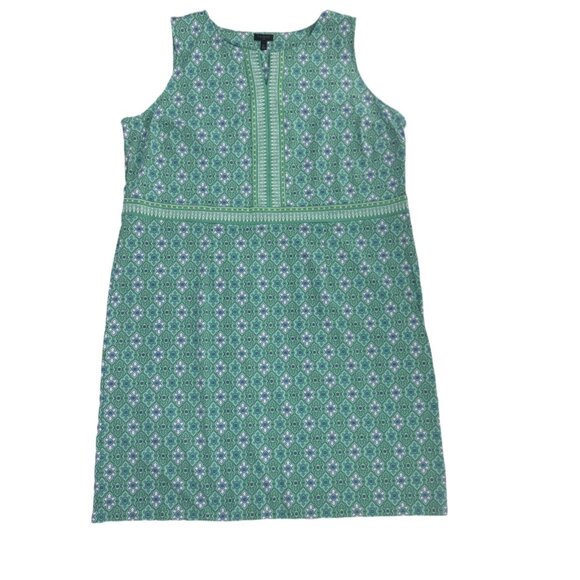 Talbots Sleeveless Shift Dress Green & Blue floral Size 2X - Picture 4 of 7